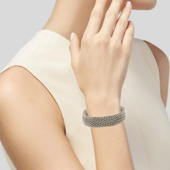 Tiffany's Somerset Bracelet 925 Sterling Silver 55 7 grama - Picture 3 of 3